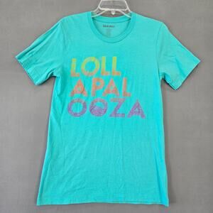 Lollapalooza Blue Shirt Classic 2016 Festival Tee Short Sleeves Women Size S Top